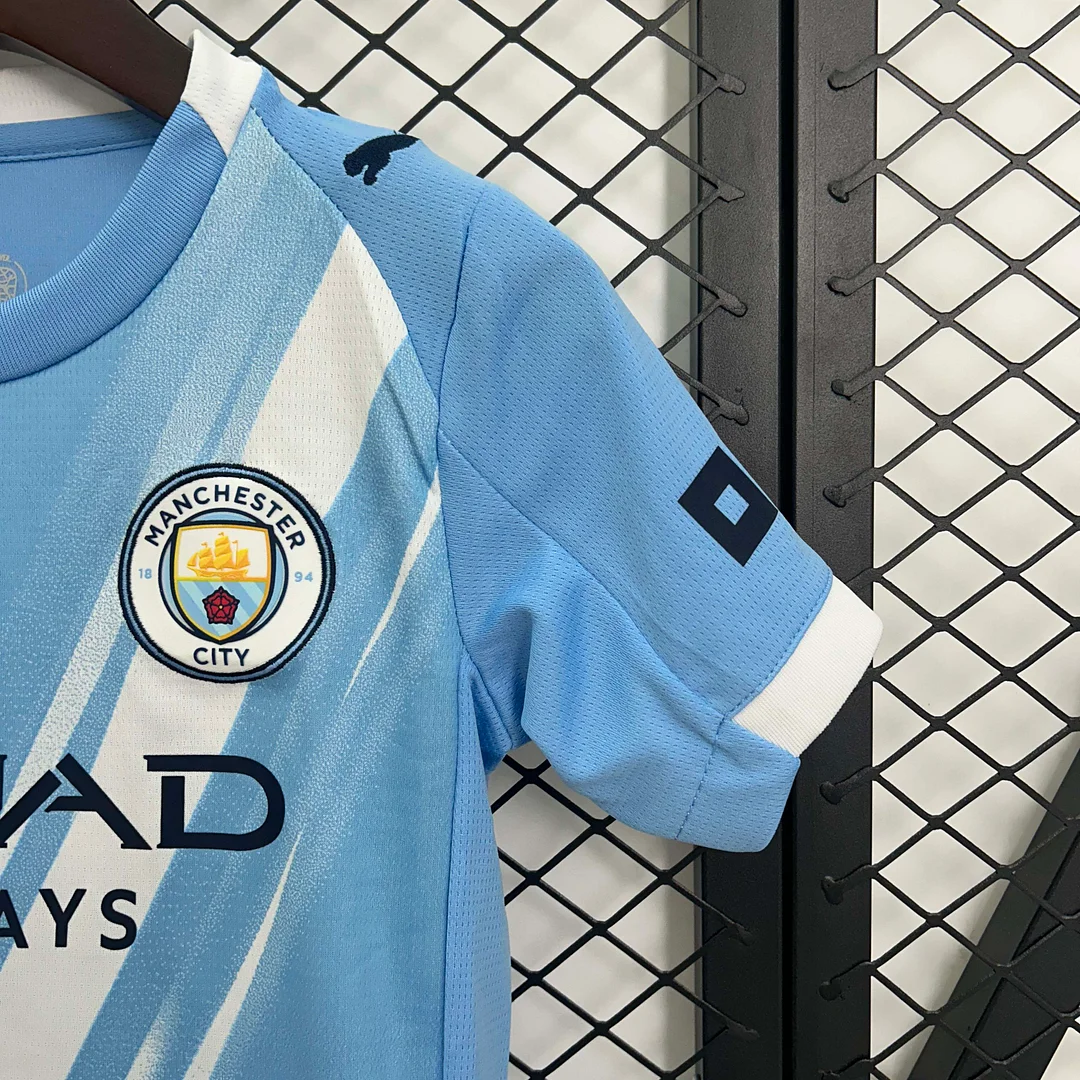2025/2026 Manchester City Home Football Shirt 1:1 Thai Quality Kids Size - Image 7