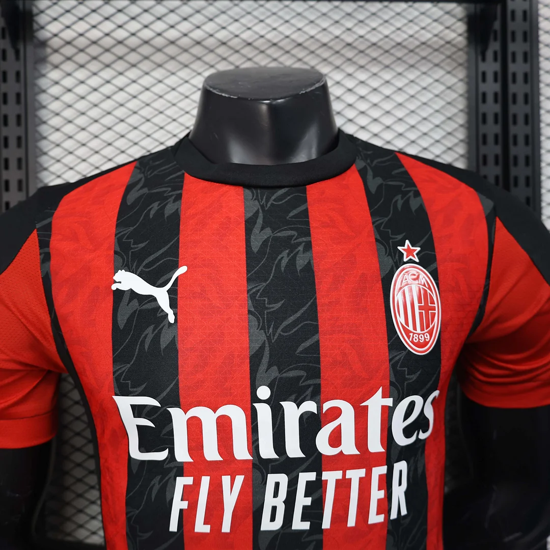 2025/2026 Player Version AC Milan Home Soccer Jersey 1:1 Thai Quality - Image 3