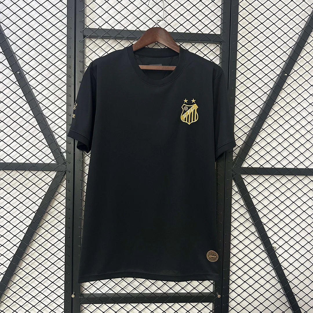 2025/2026 Santos Commemorative Edition Black Football Shirt 1:1 Thai Quality