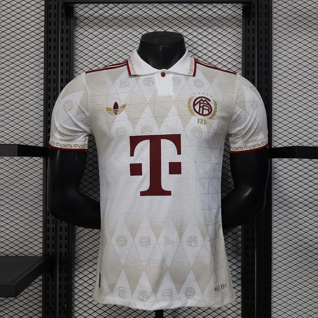 2025/2026 Player Version Bayern Munich 125 Special Edition Apricot Football Shirt 1:1 Thai Quality