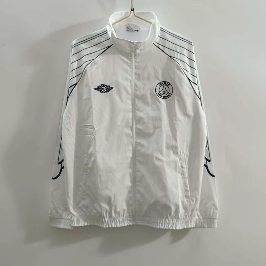 2025/2026 PSG Windbreaker White Football Shirt 1:1 Thai Quality
