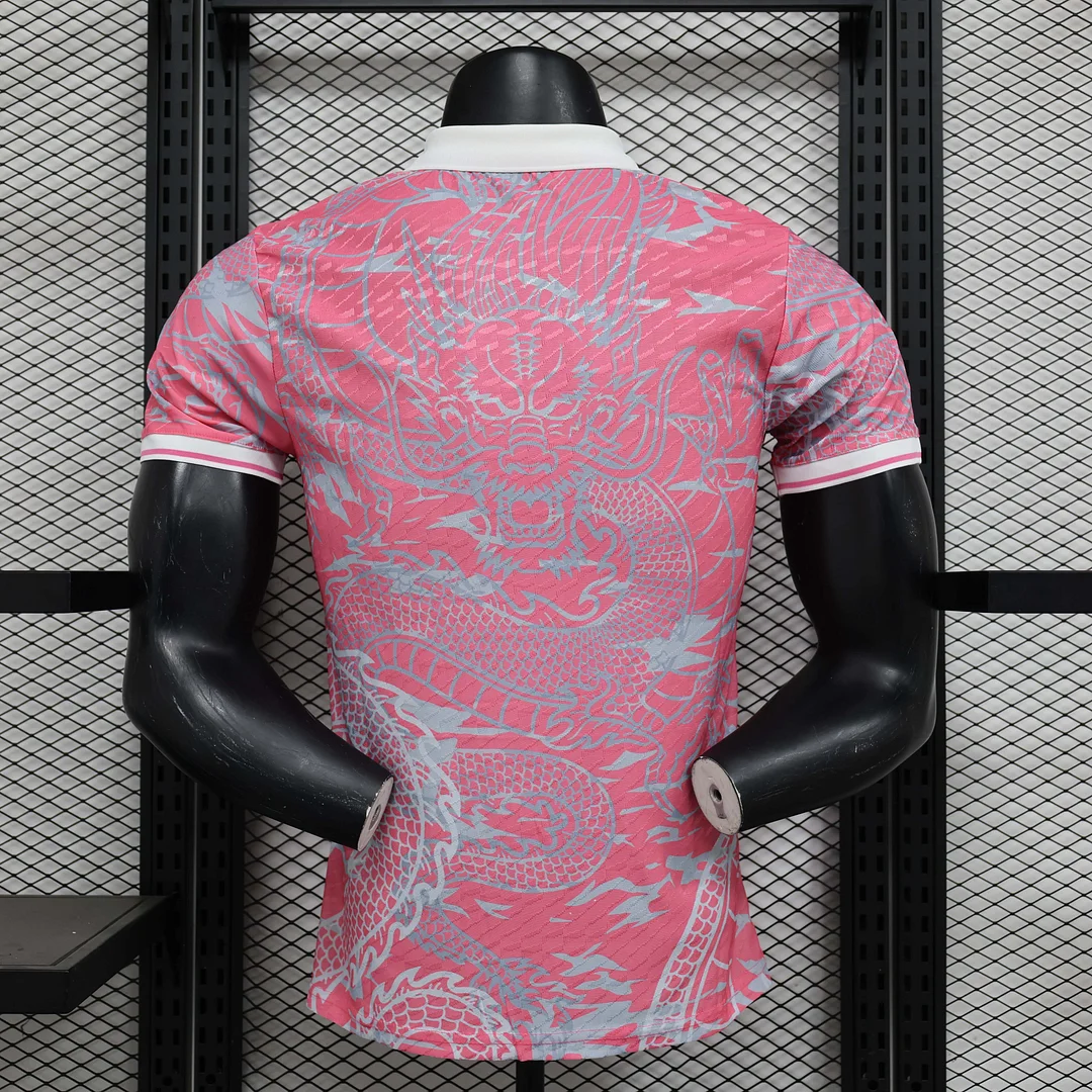 2025/2026 Player Version Real Madrid Chinese Dragon Pink Football Shirt 1:1 Thai Quality - Image 2