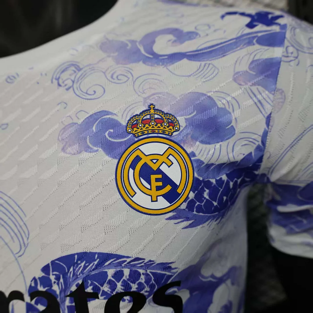 2025/2026 Player Version Real Madrid Special Edition White And Blue Football Shirt 1:1 Thai Quality - Image 6