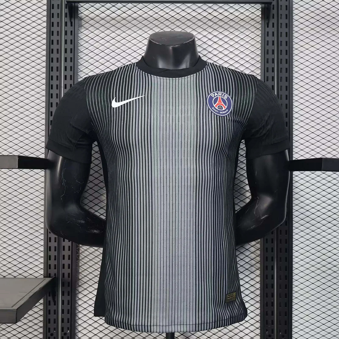 2025/2026 Player Version Psg Paris Saint-Germain Goalkeeper Black Football Shirt 1:1 Thai Quality