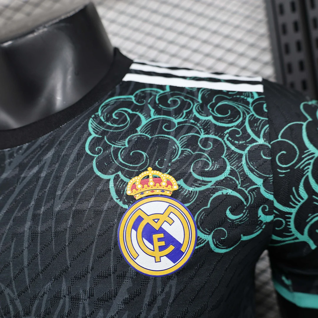 2025/2026 Player Version Real Madrid Special Edition Black And Green Football Shirt 1:1 Thai Quality - Image 6