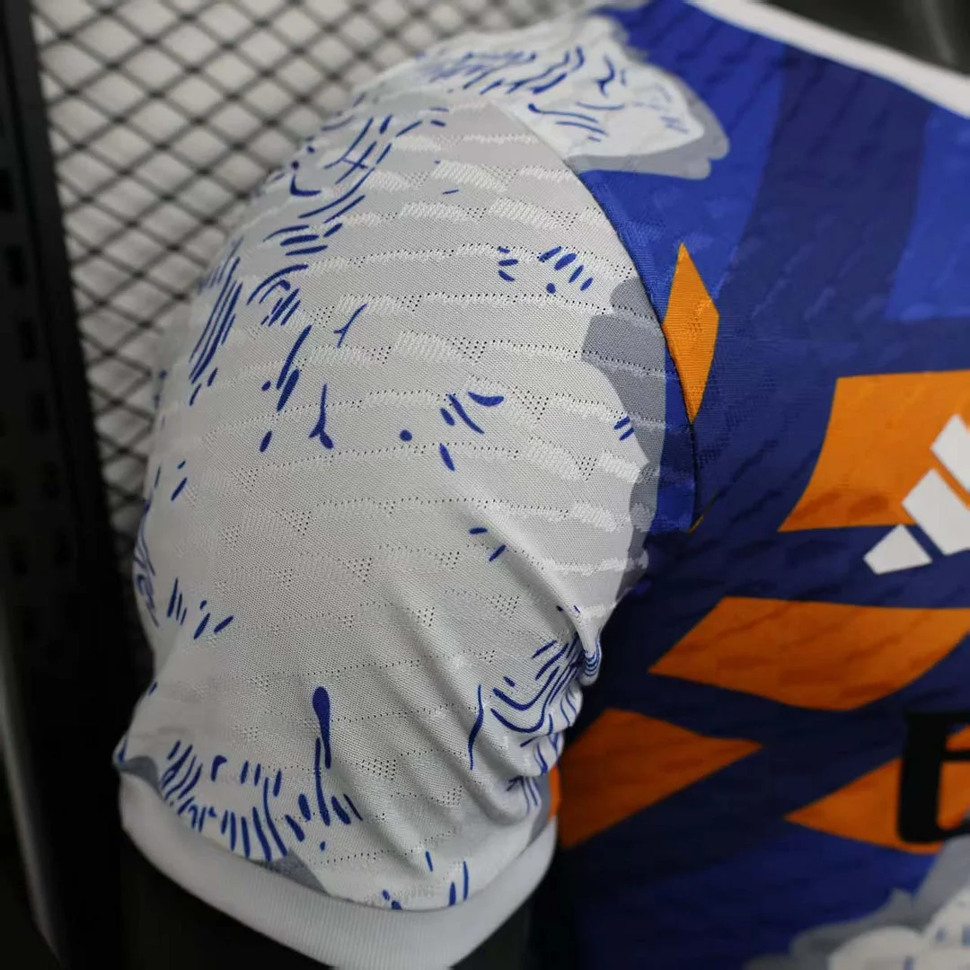 2025/2026 Player Version Real Madrid Special Edition White And Orange Football Shirt 1:1 Thai Quality - Image 3