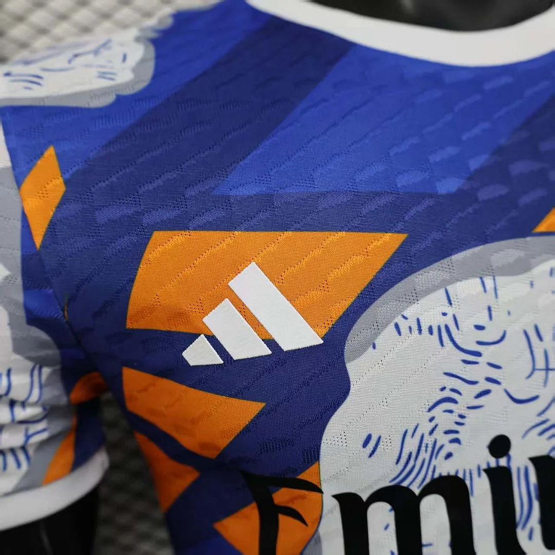 2025/2026 Player Version Real Madrid Special Edition White And Orange Football Shirt 1:1 Thai Quality - Image 4