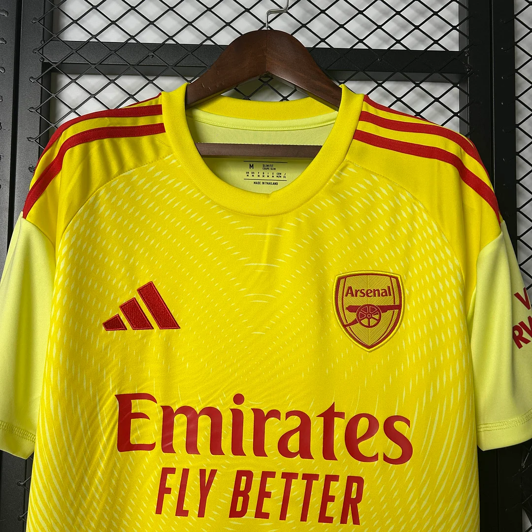 2025/2026 Arsenal Goalkeeper Yellow Football Shirt 1:1 Thai Quality - Image 3