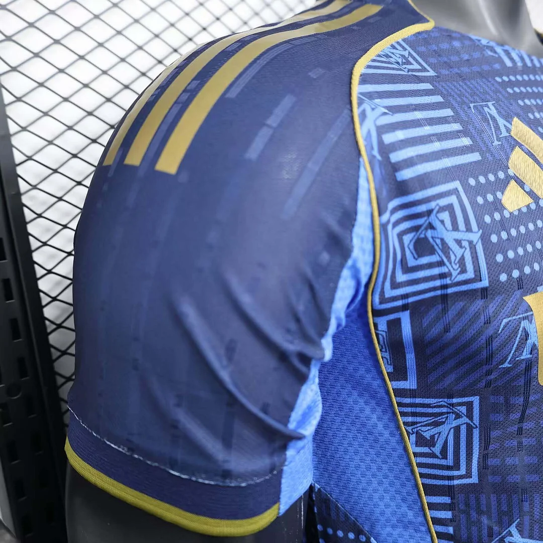 2025/2026 Player Version Real Madrid Special Edition Dark Blue Football Shirt 1:1 Thai Quality - Image 3