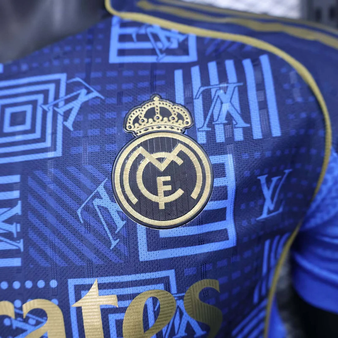 2025/2026 Player Version Real Madrid Special Edition Dark Blue Football Shirt 1:1 Thai Quality - Image 6
