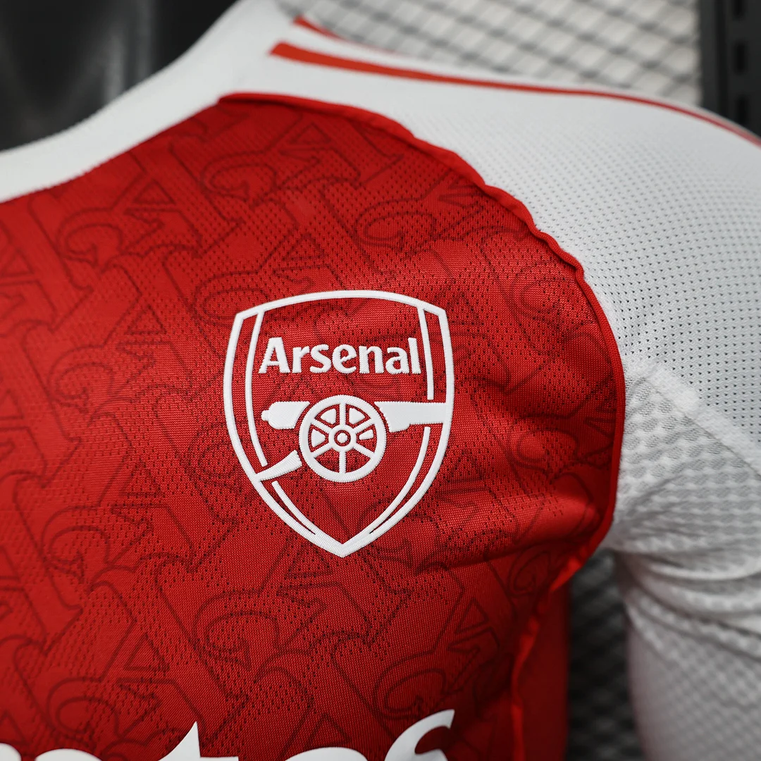 2025/2026 Player Version Long Sleeve Arsenal Home Football Shirt 1:1 Thai Quality - Image 7