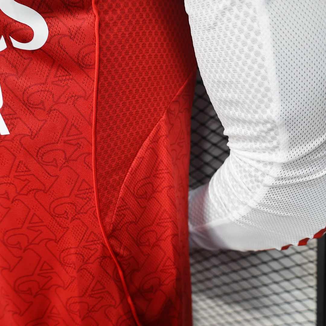 2025/2026 Player Version Long Sleeve Arsenal Home Football Shirt 1:1 Thai Quality - Image 9