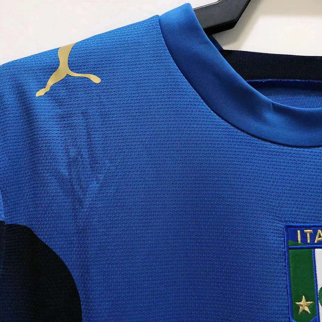 2006 Retro Italy Home Soccer Shirt - Image 5