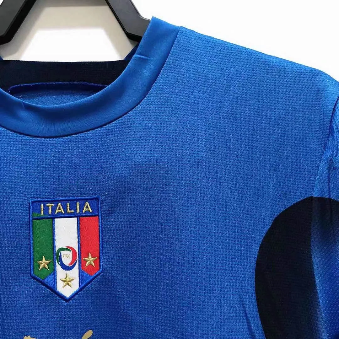 2006 Retro Italy Home Soccer Shirt - Image 6