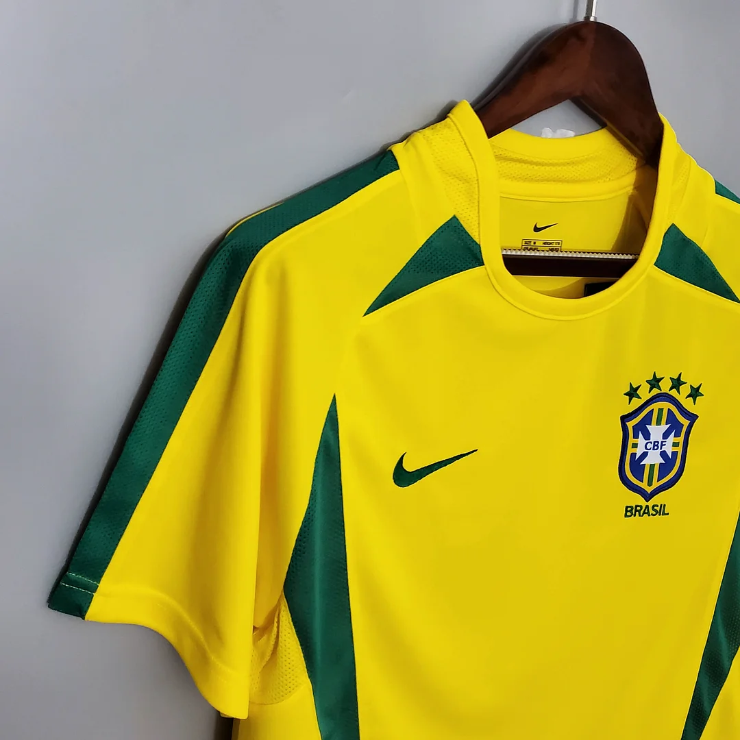 2002 Retro Brazil Soccer Jersey Home - Image 6
