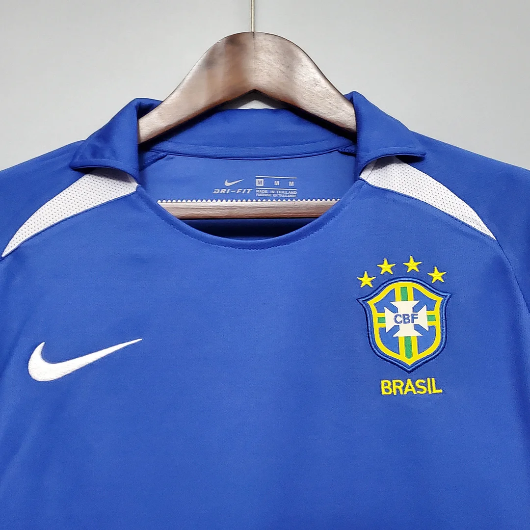2002 Retro Brazil Away Soccer Jersey - Image 3
