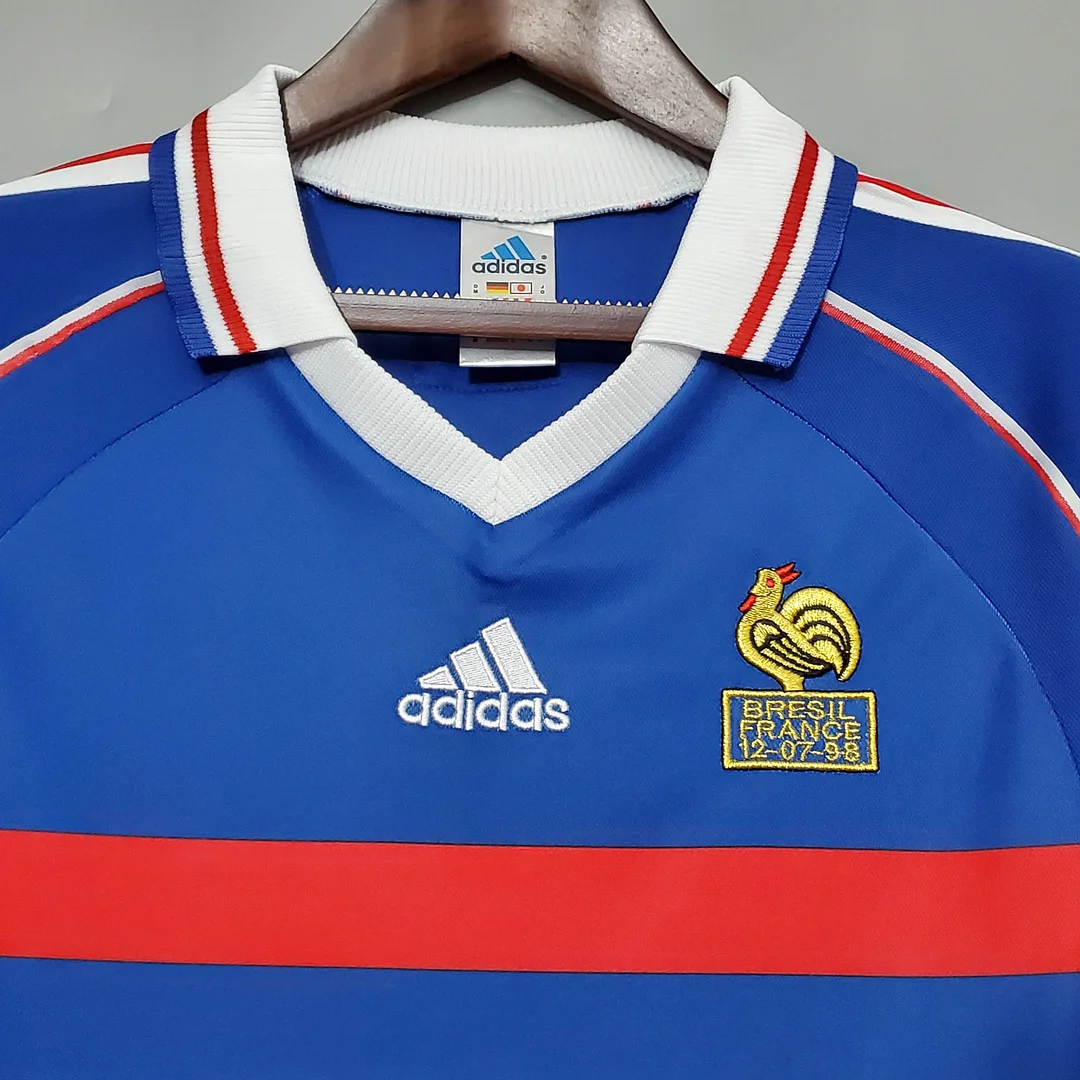 1998 Retro France Home Football Shirt - Image 3