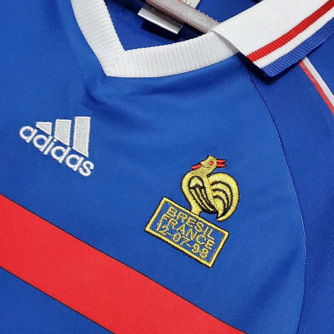 1998 Retro France Home Football Shirt - Image 4