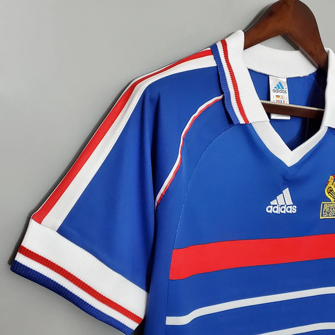 1998 Retro France Home Football Shirt - Image 5