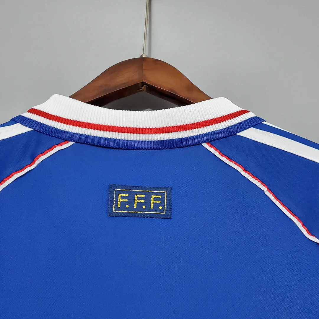 1998 Retro France Home Football Shirt - Image 6