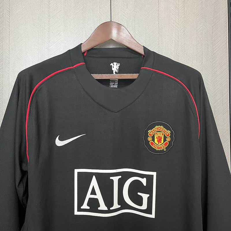 2007/2008 Retro Long Sleeve Manchester United Third Away Football Shirt 1:1 Thai Quality - Image 3