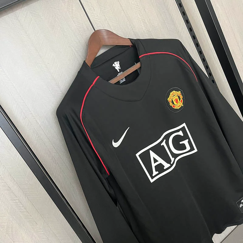 2007/2008 Retro Long Sleeve Manchester United Third Away Football Shirt 1:1 Thai Quality - Image 4