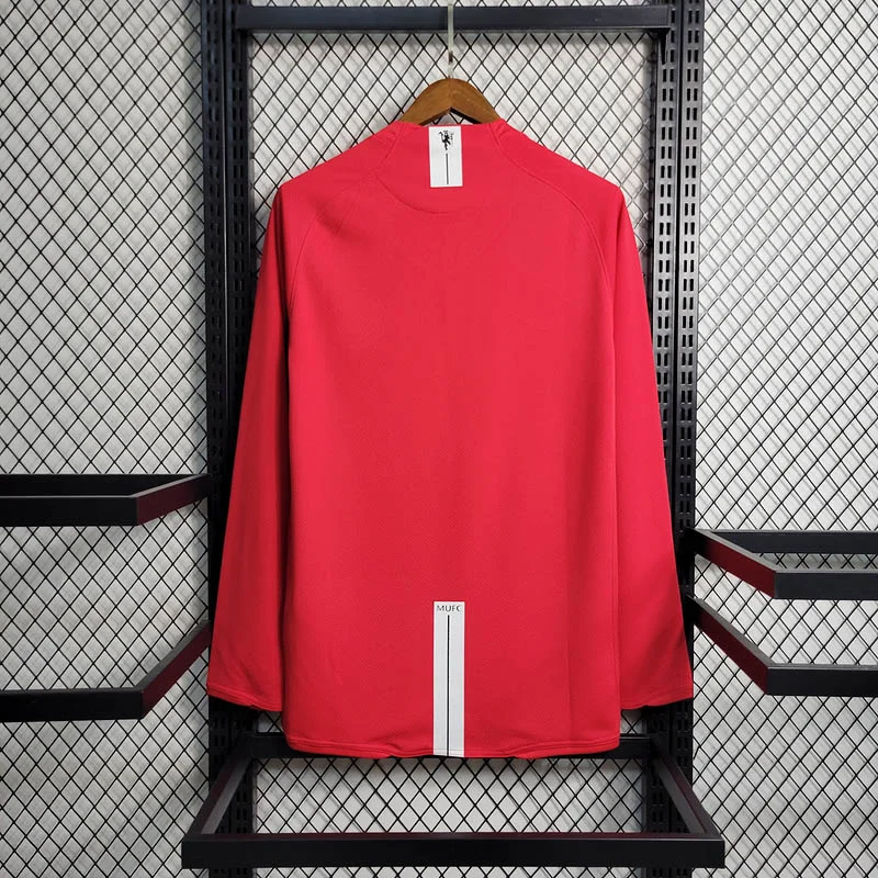 2007-2008 Retro Long Sleeve Manchester United Home Football Shirt 1:1 Thai Quality - Image 2