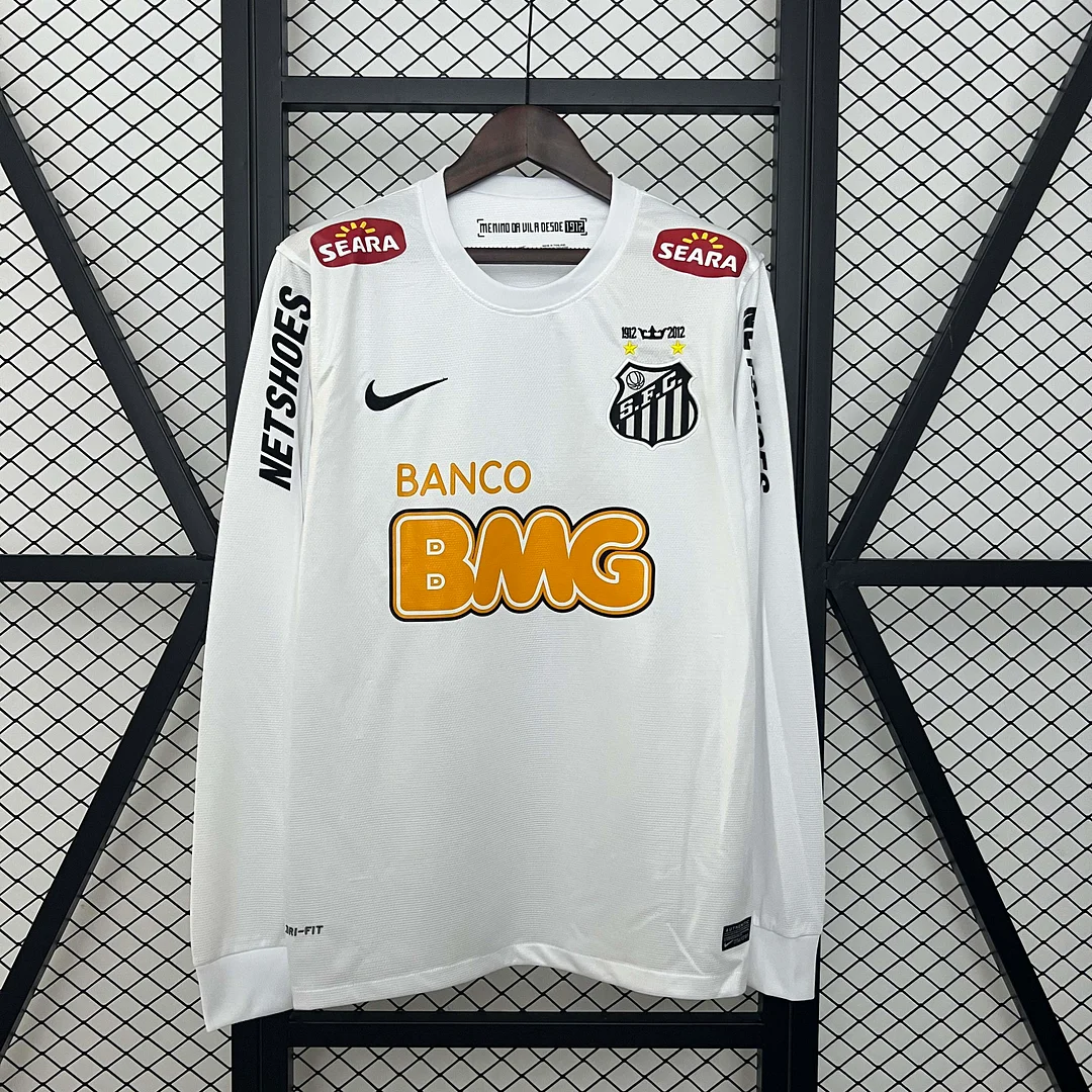 2012 Retro Long Sleeve Santos Home Football Shirt 1:1 Thai Quality