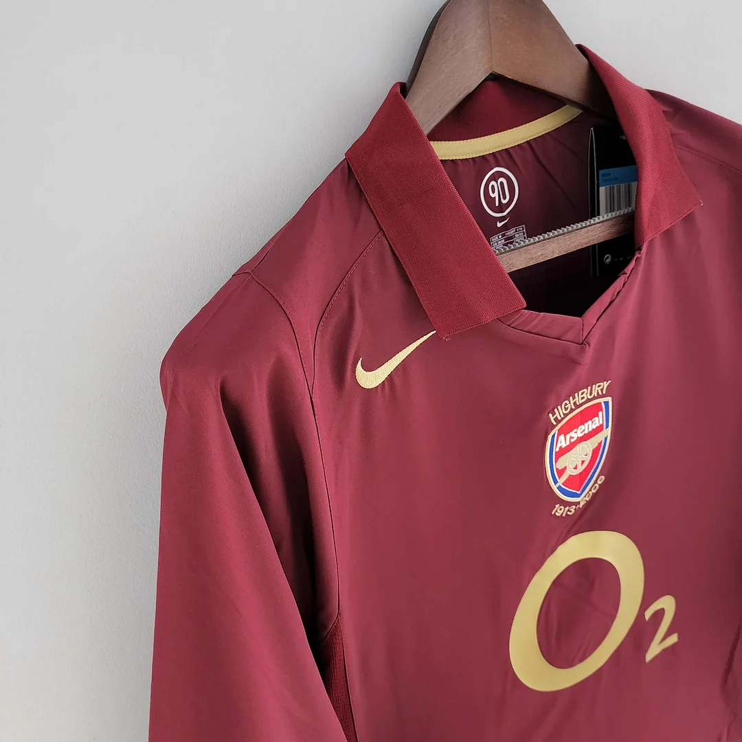 2005/2006 Retro Long Sleeve Arsenal Home Football Shirt 1:1 Thai Quality - Image 5