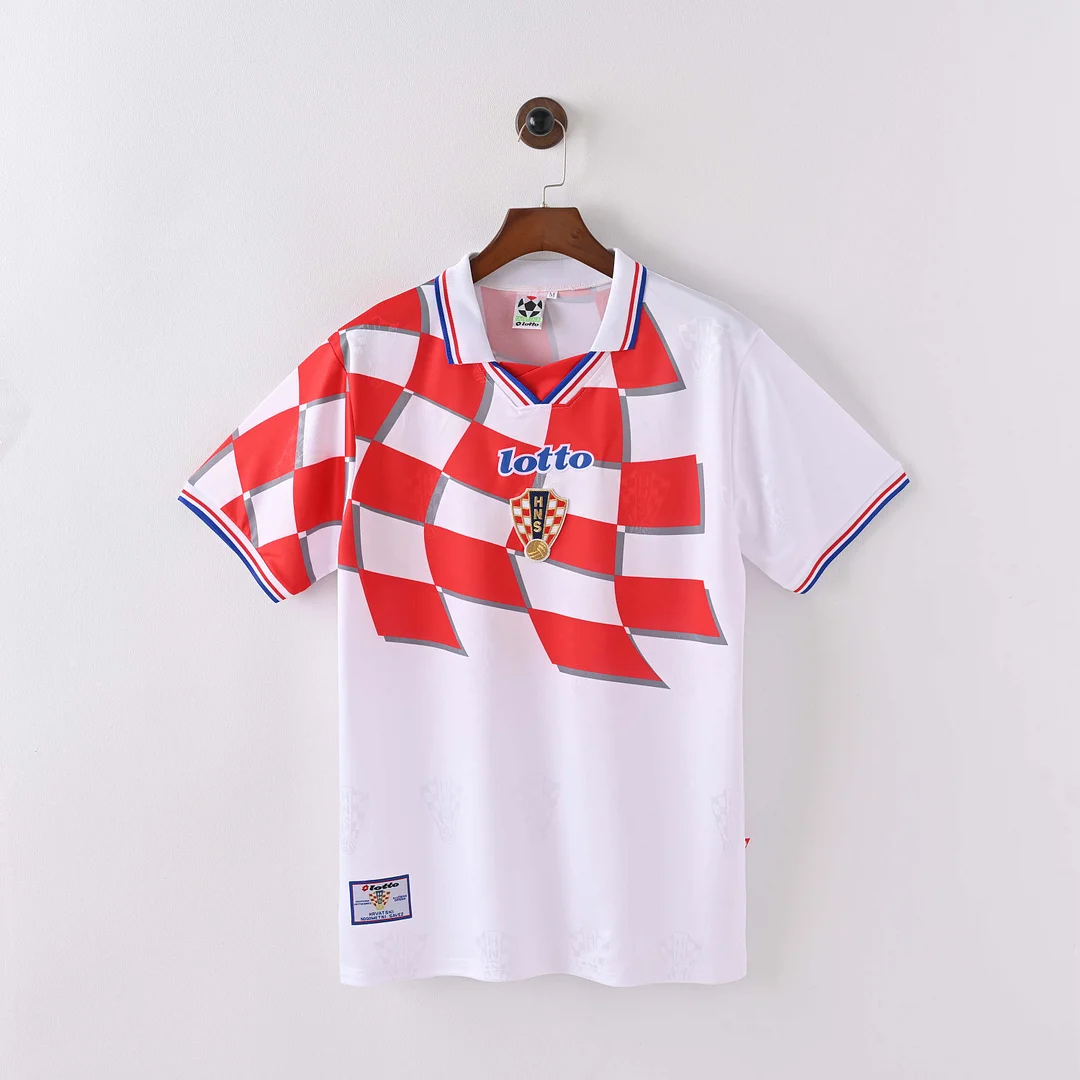 1998 Retro Croatia National Team Home Football Shirt 1:1 Thai Quality