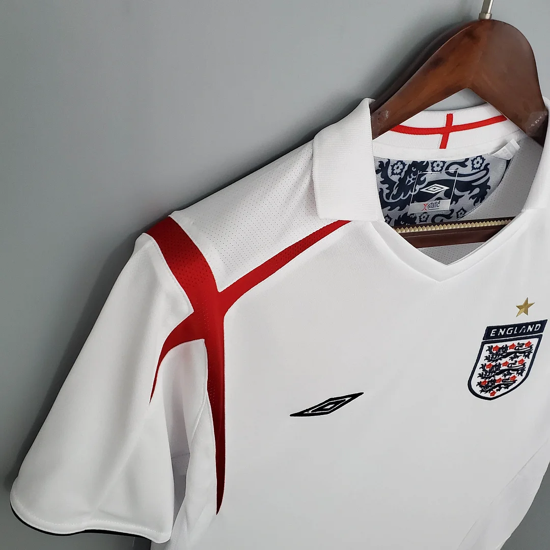 2006 Retro England Home Soccer Jersey - Image 7