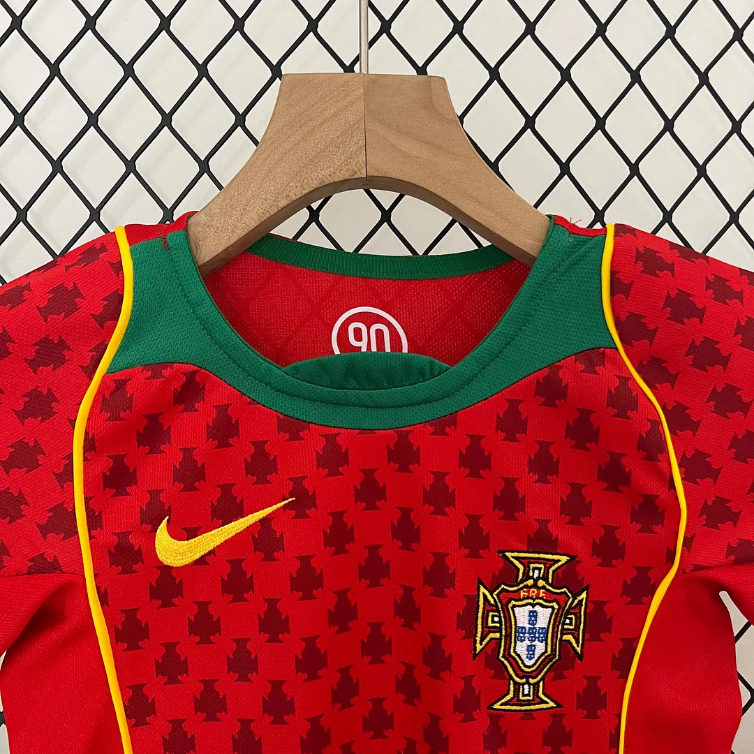 2004 Retro Portugal Home Football Shirt 1:1 Thai Quality Kids Size - Image 3