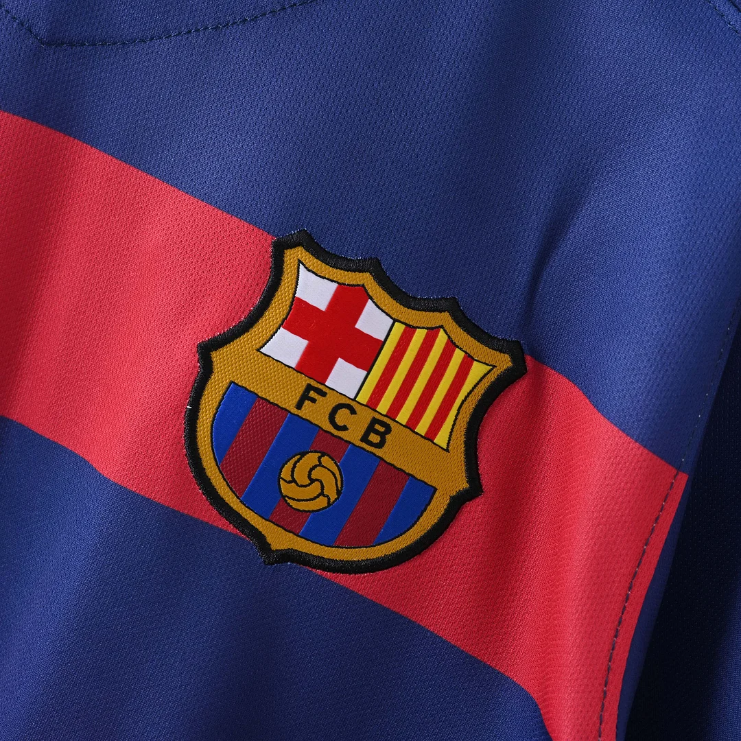 2015/2016 Retro Long Sleeve Barcelona Home Football Shirt 1:1 Thai Quality - Image 5