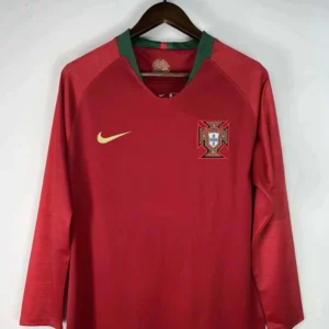 2018 Retro Long Sleeve Portugal Home Football Shirt 1:1 Thai Quality