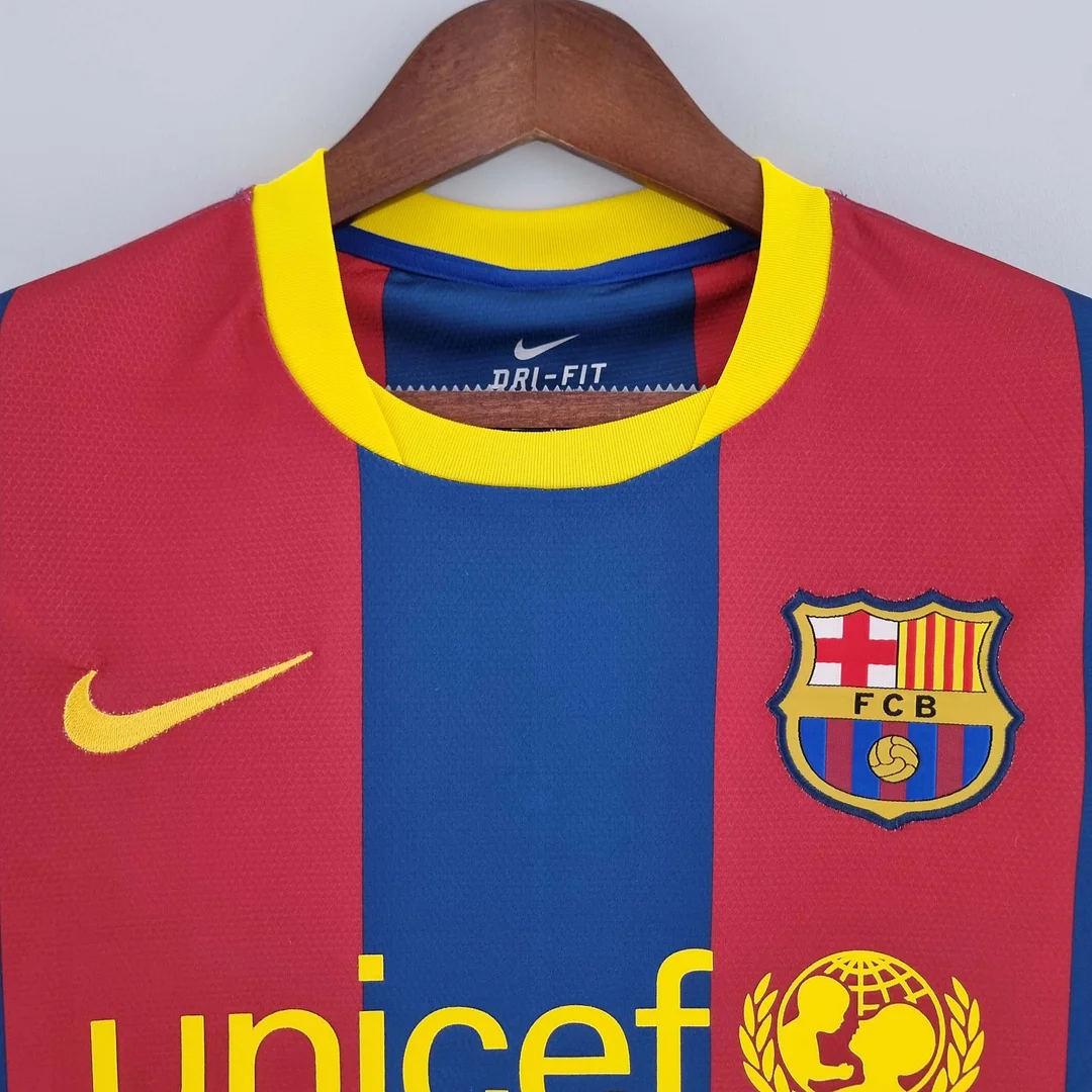 2010/2011 Retro Long Sleeve Barcelona Home Football Shirt 1:1 Thai Quality - Image 5