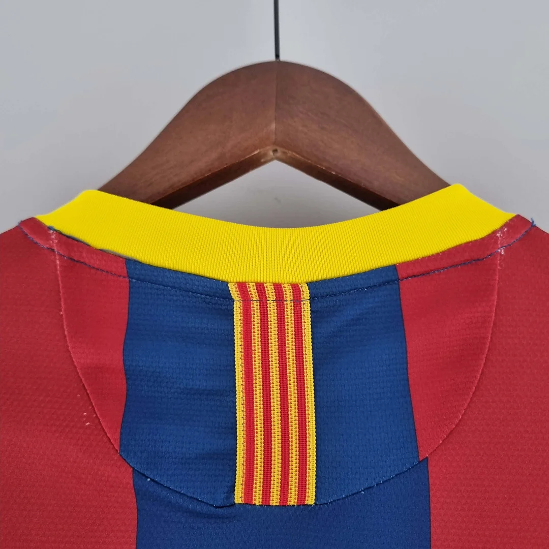 2010/2011 Retro Long Sleeve Barcelona Home Football Shirt 1:1 Thai Quality - Image 6