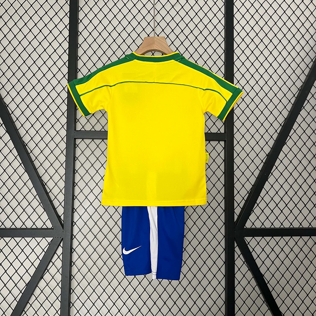 1998 Retro Brazil Home Football Shirt 1:1 Thai Quality Kids Size - Image 2