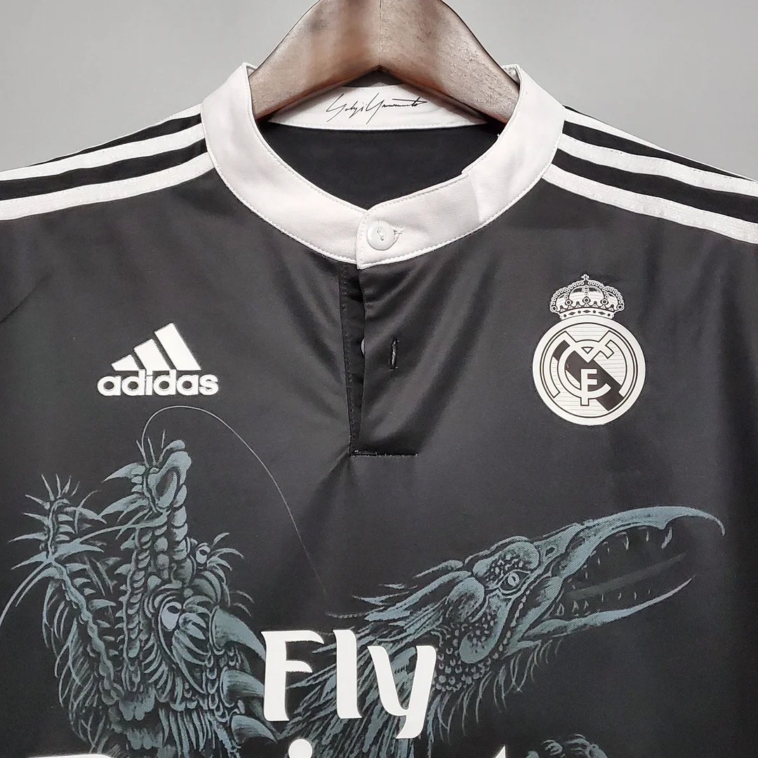 Retro Long Sleeve 2014/2015 Real Madrid Third Away - Image 3