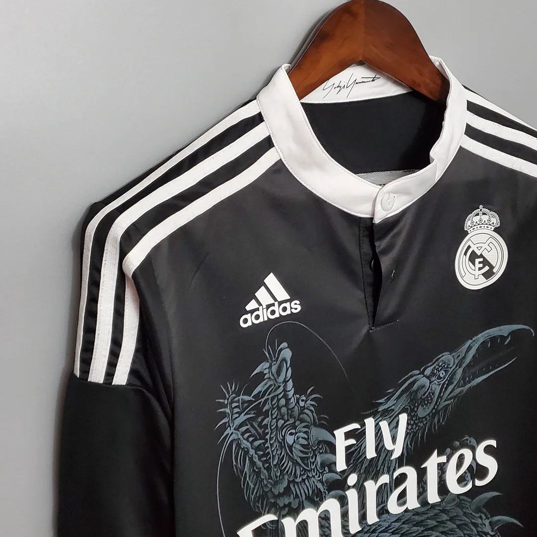Retro Long Sleeve 2014/2015 Real Madrid Third Away - Image 6