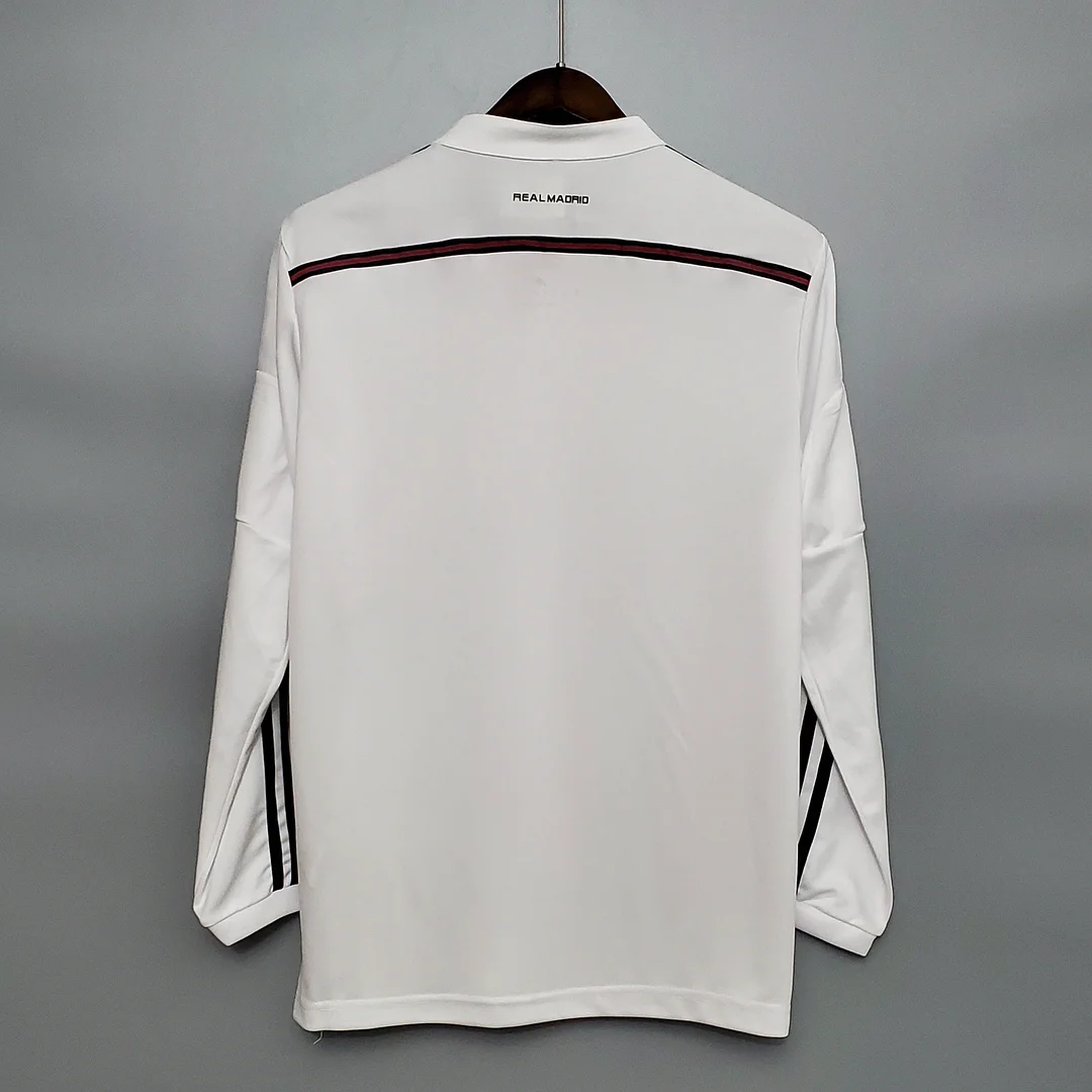 Retro Long Sleeve 2014/2015 Real Madrid Home - Image 2
