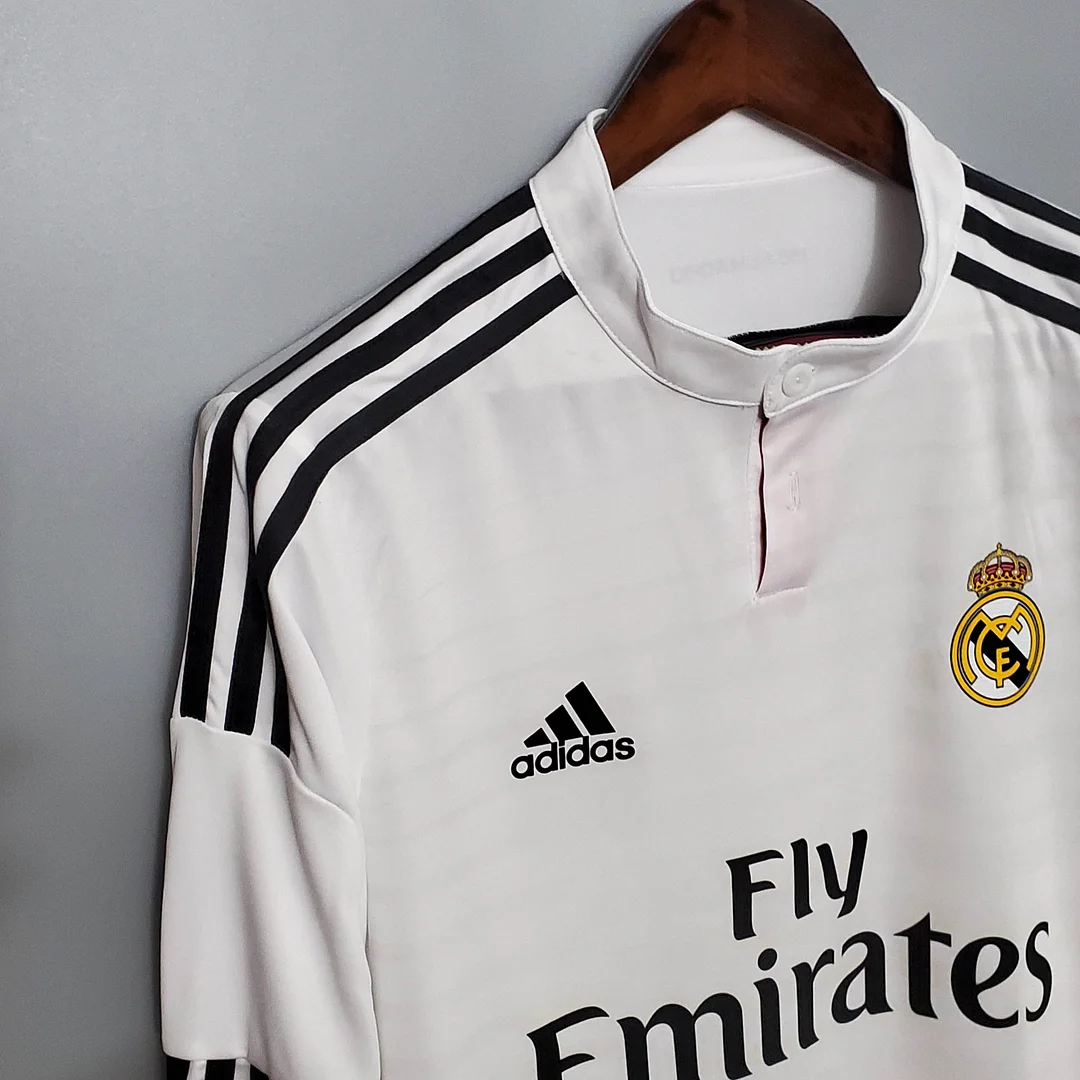 Retro Long Sleeve 2014/2015 Real Madrid Home - Image 6