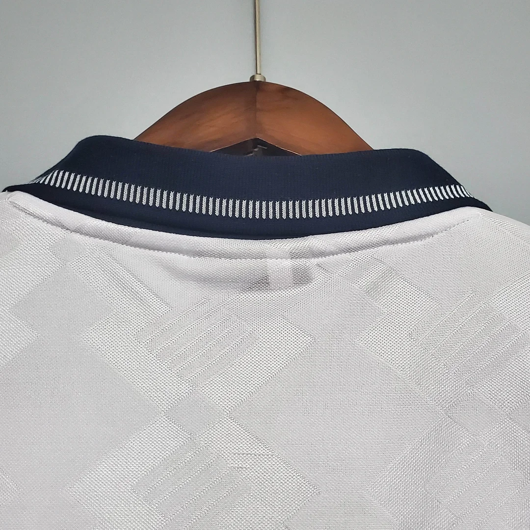 1990 Retro England Home Soccer Jersey - Image 7