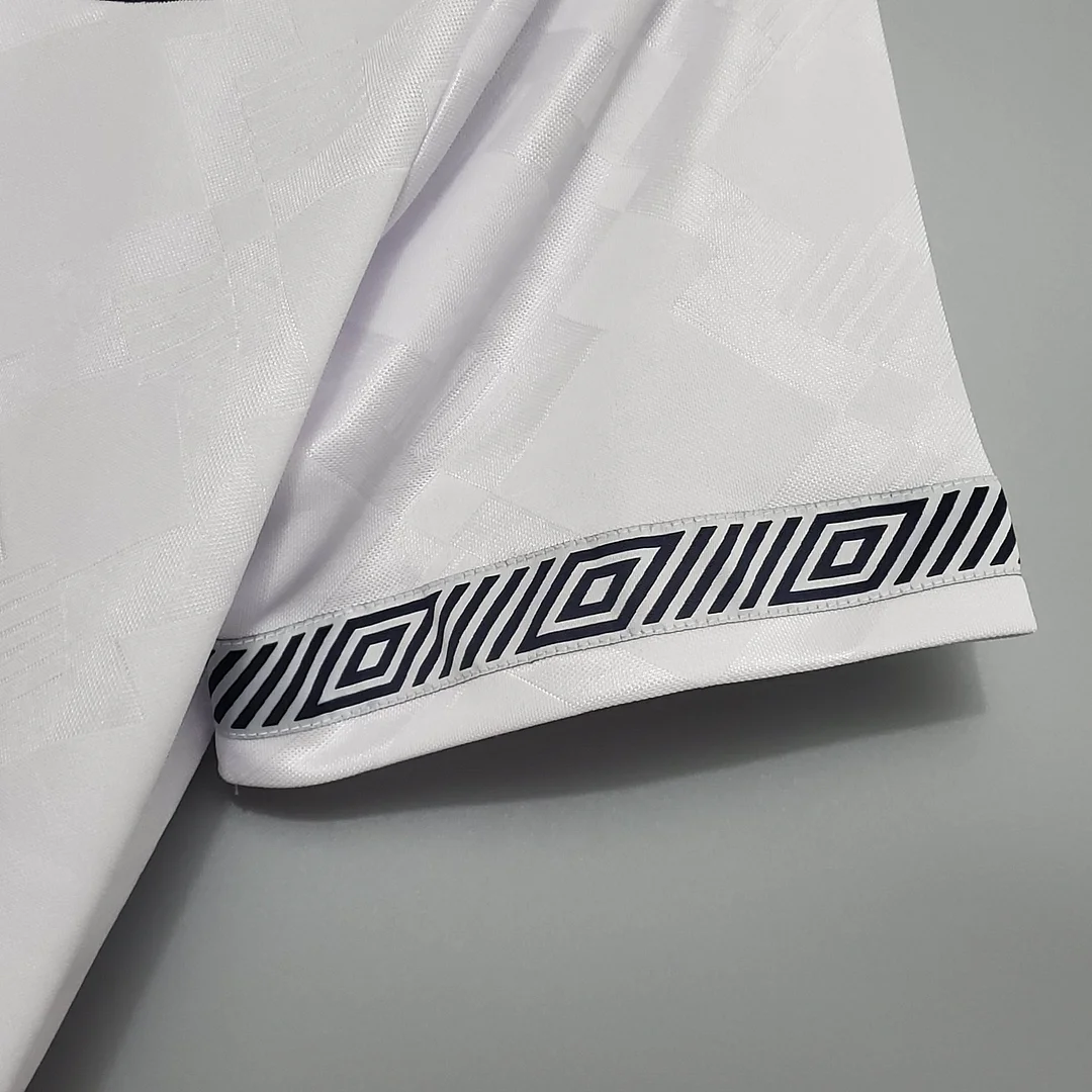 1990 Retro England Home Soccer Jersey - Image 8