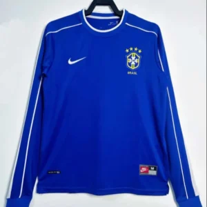 1998 Retro Long Sleeve Brazil Away Football Shirt 1:1 Thai Quality