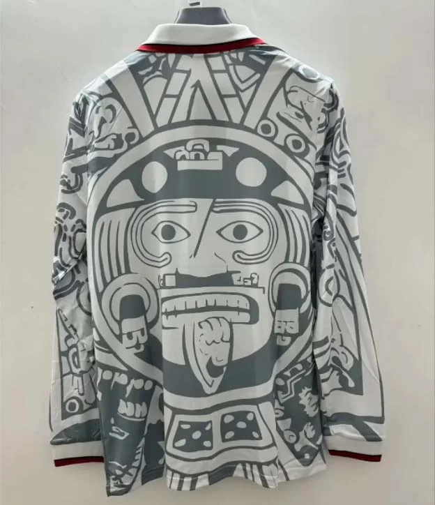 1998 Retro Long Sleeve Mexico Away Football Shirt 1:1 Thai Quality - Image 2