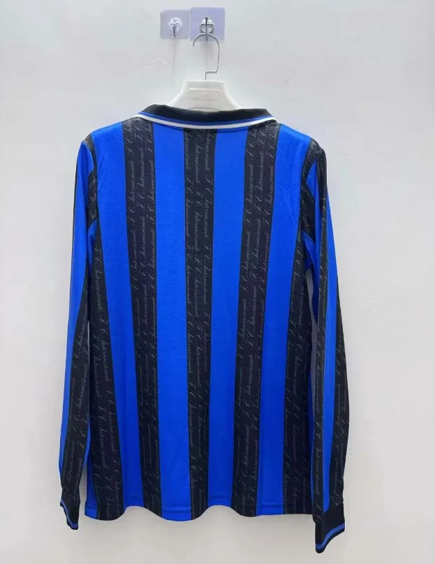 1997/1998 Retro Long Sleeve Internazionale Milan Home Football Jersey 1:1 Thai Quality - Image 2
