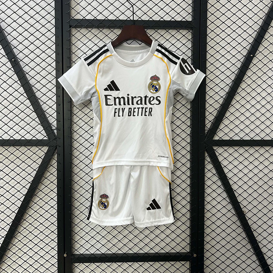 2025/2026 Real Madrid Home Football Shirt 1:1 Thai Quality Kids Size