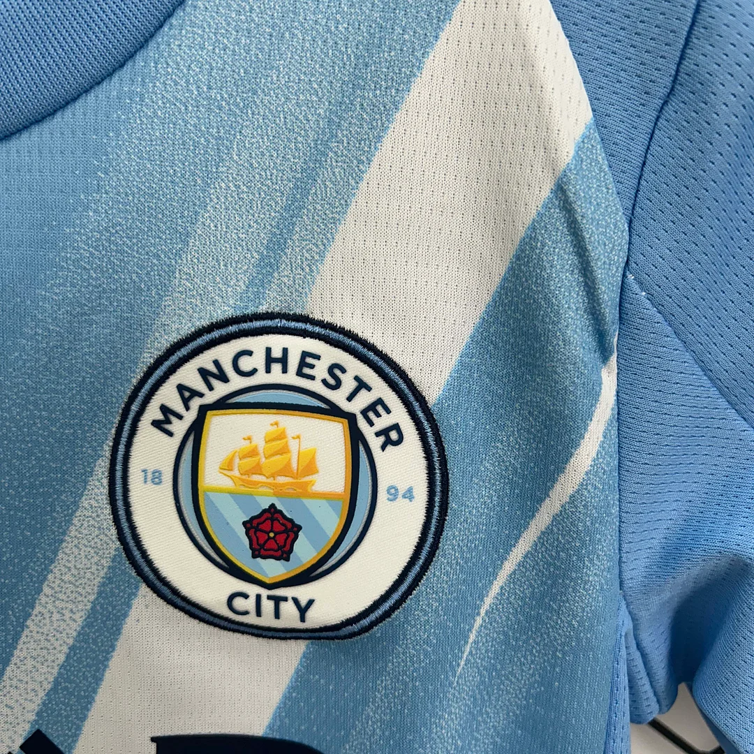 2025/2026 Manchester City Home Football Shirt 1:1 Thai Quality Kids Size - Image 6