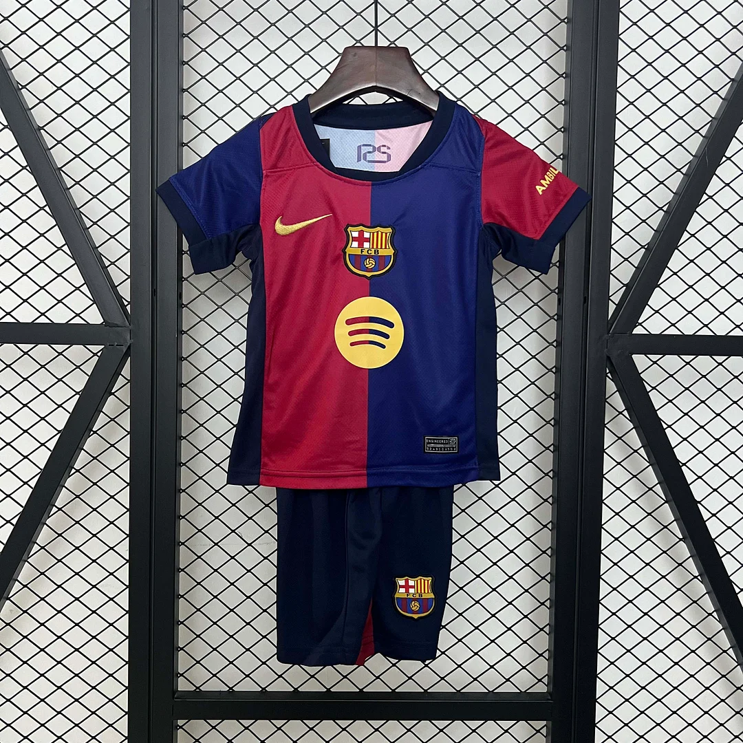 2024/2025 Barcelona Home Football Shirt 1:1 Thai Quality Kids Size(Competition version)