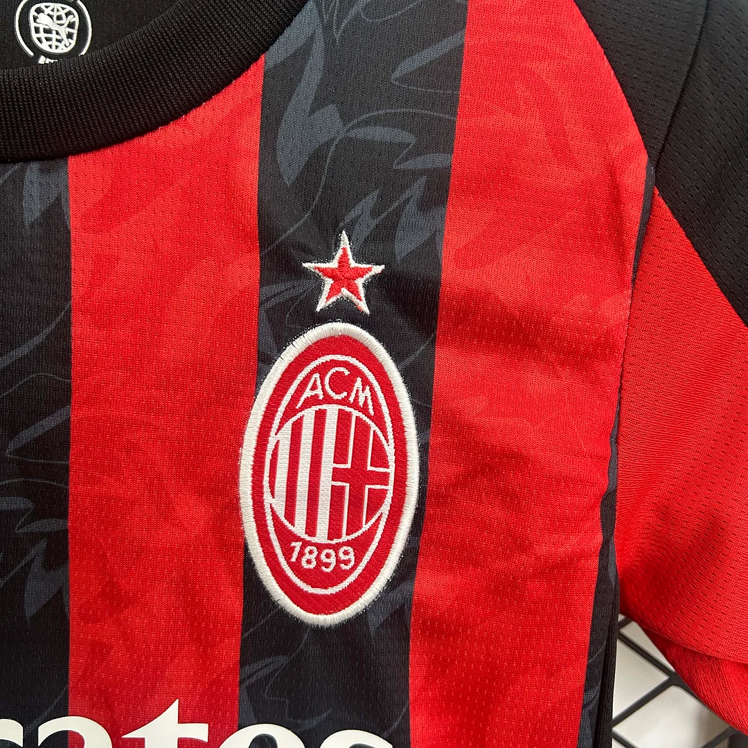2025/2026 AC Milan Home Football Shirt 1:1 Thai Quality Kids Size - Image 5
